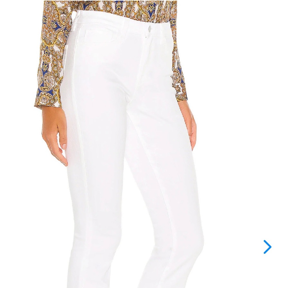 NWT L Agence Nadia Cropped White Jeans Size 30 - Picture 3 of 11